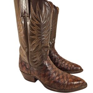 Men's Brown Leather Cowboy Boots